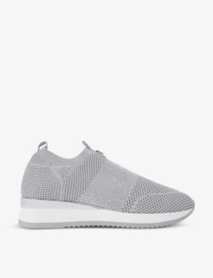 CARVELA: Janeiro 2 crystal-embellished mesh low-top trainers