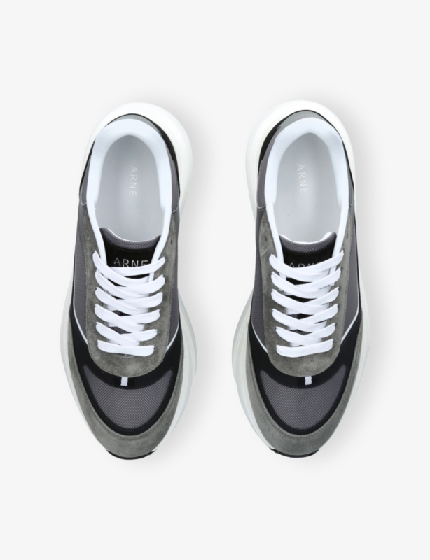 Technical Runner Suede and Mesh Low-Top Trainers