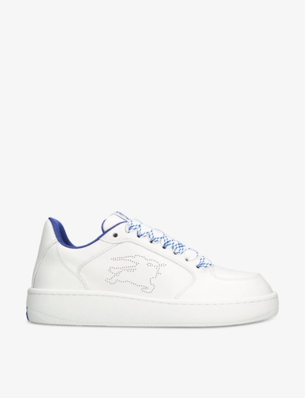 Stock leather low-top trainers