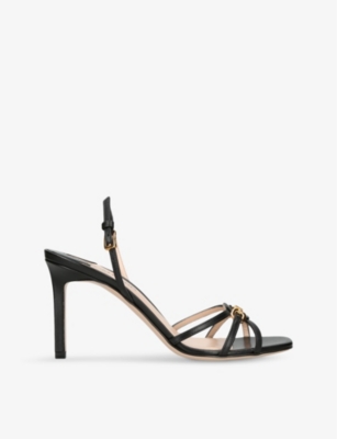 TOM FORD: Whitney logo-embellished leather heeled sandals