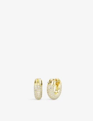Swarovski Womens Crystal Dextera Rhodium-plated Brass And Crystal Hoop Earrings In Crystal