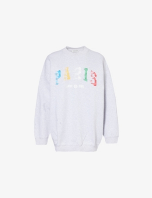 ANINE BING: Paris logo-print cotton-jersey sweatshirt