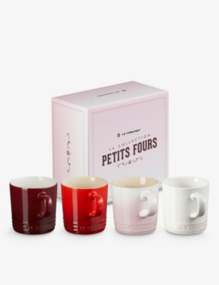 LE CREUSET: Petits Fours stoneware mugs set of four