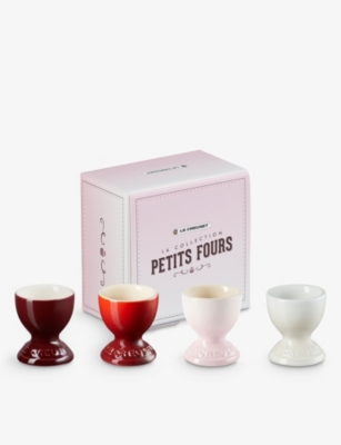 LE CREUSET: Petits Fours stoneware egg cups set of four