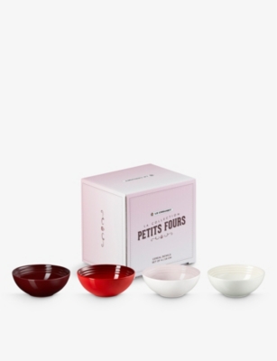 LE CREUSET: Petits Fours stoneware cereal bowls set of four