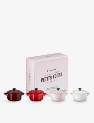LE CREUSET: Petits Fours stoneware casseroles set of four