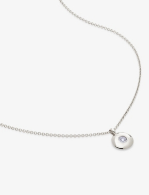 MONICA VINADER: April Birthstone sterling-silver necklace