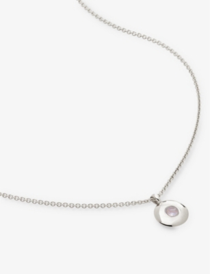 Monica Vinader Womens Sterling Silver June Birthstone Sterling-silver Necklace In Sterling Silver