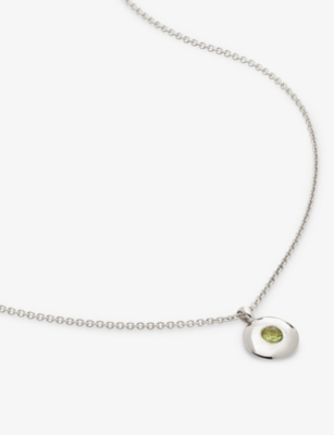 August Birthstone sterling-silver and peridot necklace