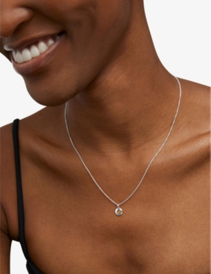 Monica Vinader Sterling Silver November Birthstone Chain Necklace Citrine In Sterling Silver