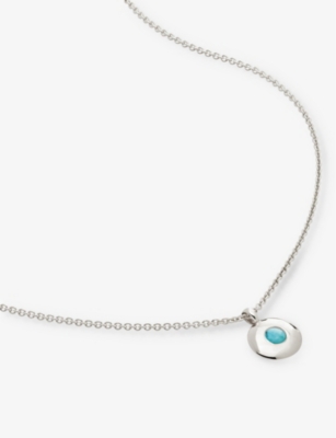 December Birthstone sterling-silver and turquoise necklace