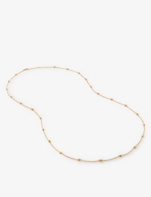 MONICA VINADER: Orbit Fine Oval Station 18ct yellow gold-plated vermeil sterling-silver necklace