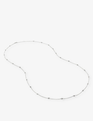 MONICA VINADER: Orbit Fine Oval Station sterling-silver necklace