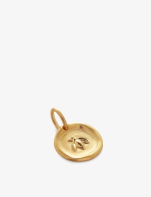MONICA VINADER: Gold Bee 18ct yellow gold-plated vermeil sterling-silver pendant charm