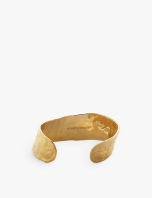 MONICA VINADER WOMENS CAPRI 18CT YELLOW GOLD-PLATED VERMEIL STERLING-SILVER CUFF BRACELET