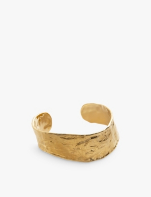 MONICA VINADER: Capri 18ct yellow gold-plated vermeil sterling-silver cuff bracelet