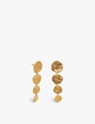 MONICA VINADER: Capri 18ct yellow gold-plated vermeil sterling-silver drop earrings