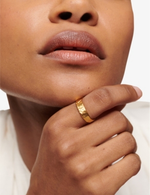 Monica Vinader Gold Capri Stacking Ring In Yellow Gold