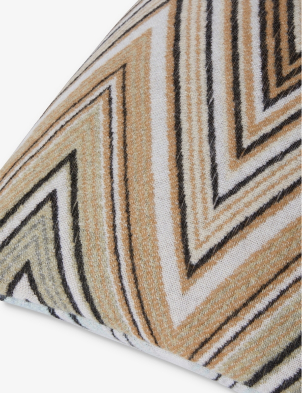 Plume zig-zag wool-blend cushion 60cm x 60cm