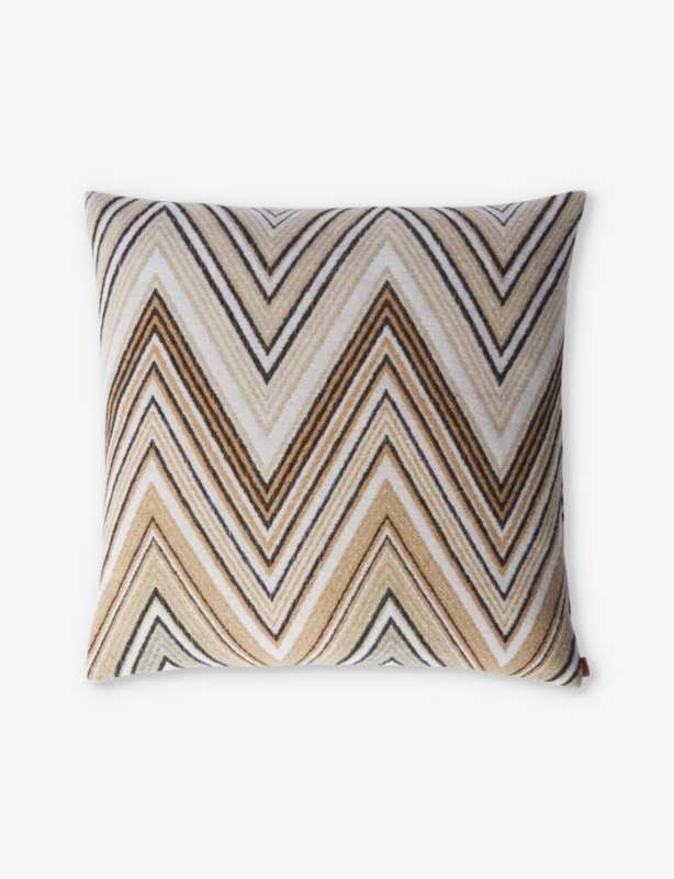 Plume zig-zag wool-blend cushion 60cm x 60cm
