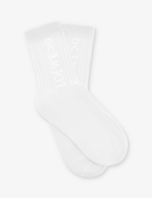 Loewe Mens White Socks