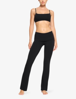 Skims Black Outdoor Bootcut Lounge Pants In Soot