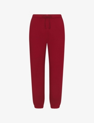 SKIMS: Classic relaxed-fit high-rise cotton-jersey jogging bottoms