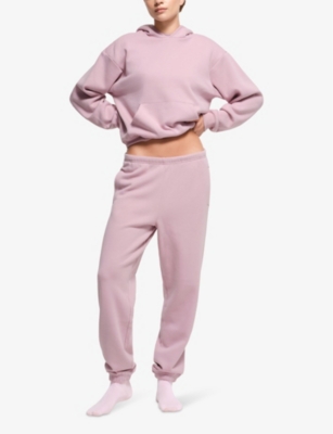 SKIMS: Classic relaxed-fit high-rise cotton-jersey jogging bottoms