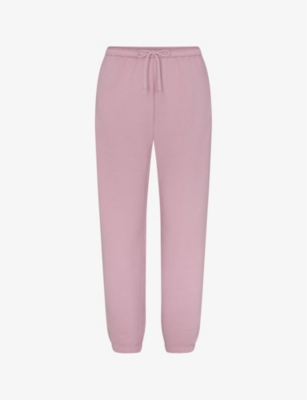 SKIMS: Classic relaxed-fit high-rise cotton-jersey jogging bottoms