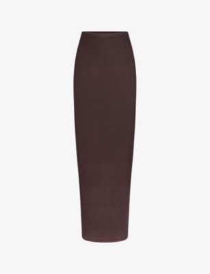 SKIMS: Soft Lounge elasticated-waist stretch-woven maxi skirt