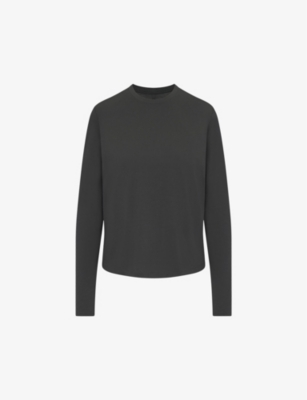 SKIMS: Relaxed-fit long-sleeve cotton-jersey T-shirt