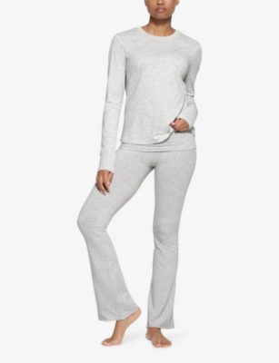 SKIMS: Relaxed-fit long-sleeve cotton-jersey T-shirt