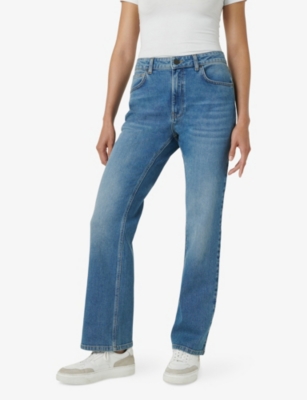 THE WHITE COMPANY: Ledbury Bootcut Stretch-Cotton Jeans