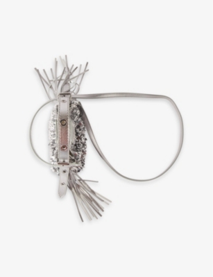 MAJE: Miss M Nano Sequin leather shoulder bag