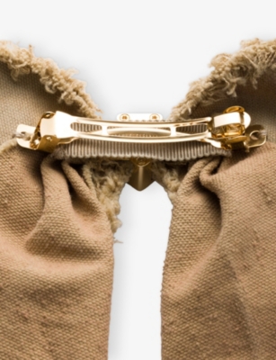 PRADA: Brand-plaque canvas hair clip