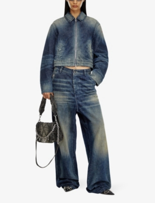 DIESEL: De Nova logo-embroidered padded denim jacket