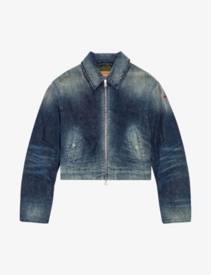 DIESEL: De Nova logo-embroidered padded denim jacket