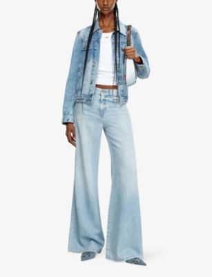 DIESEL: 1978 D-Akemi flared-leg low-rise denim jeans