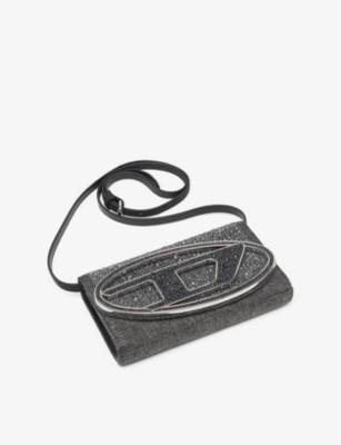 Diesel Wallet On Chain In Tessuto Glitter In T8013