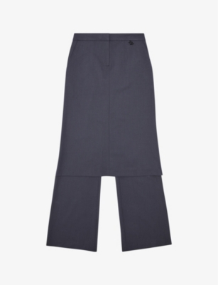 DIESEL: P-Earl Hybrid wool-blend skirt-trousers
