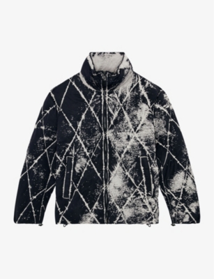 DIESEL: W-Marcel graphic-print quilted woven jacket