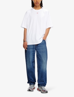 DIESEL: T-Boxt logo-embroidered relaxed-fit cotton T-shirt