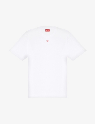 DIESEL: T-Boxt logo-embroidered relaxed-fit cotton T-shirt