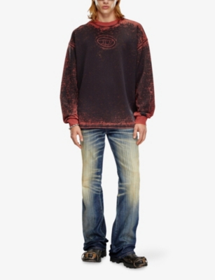 DIESEL: S-Baxt Branded Stretch-Jersey Sweatshirt