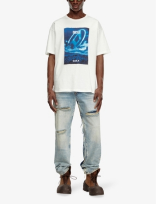 Diesel Mens 141 T-boxt Graphic-print Short-sleeve Cotton T-shirt