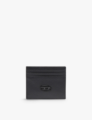 DIESEL: Logo-badge leather cardholder