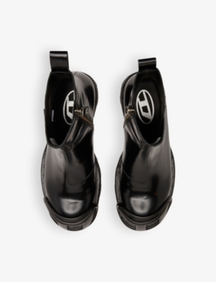 Diesel D-hammer Zip D Denim Ankle Boots In Black