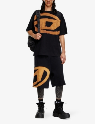 Diesel Crew Neck Graphic Print Short Sleeves T-shirt In 9xx