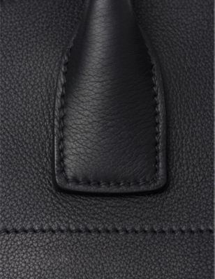 PRADA: Foiled-logo medium leather top-handle bag