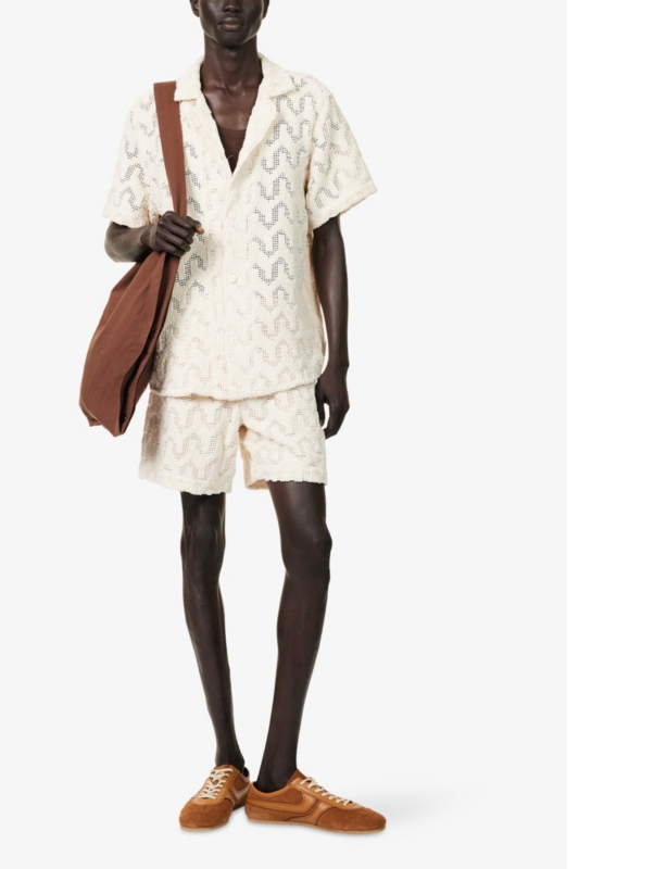 Atlas Cuba Crochet cotton-blend shirt
